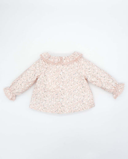 Pink Floral Corduroy Pant Set