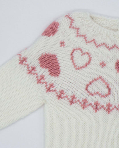 Pink Heart Knit Cardigan