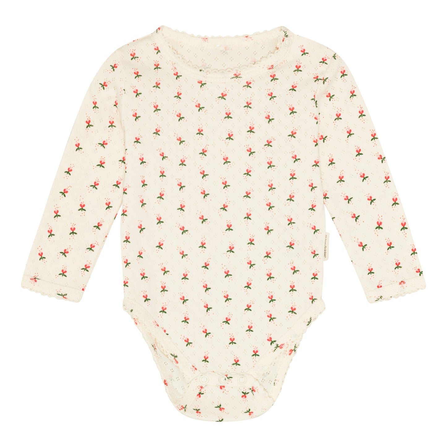Fluffy Bell Pointelle Long Sleeve Onesie