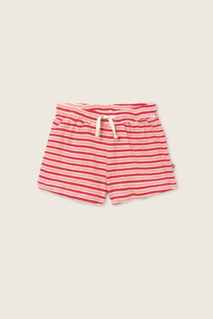 Pink Tomato Striped Shorts Set