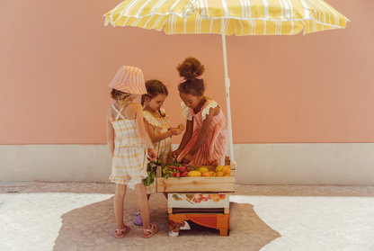 Yellow Positano Checks Set - Florentina Camisole and Vallalois Shorts