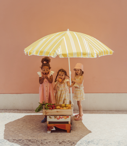 Yellow Positano Checks Set - Florentina Camisole and Vallalois Shorts
