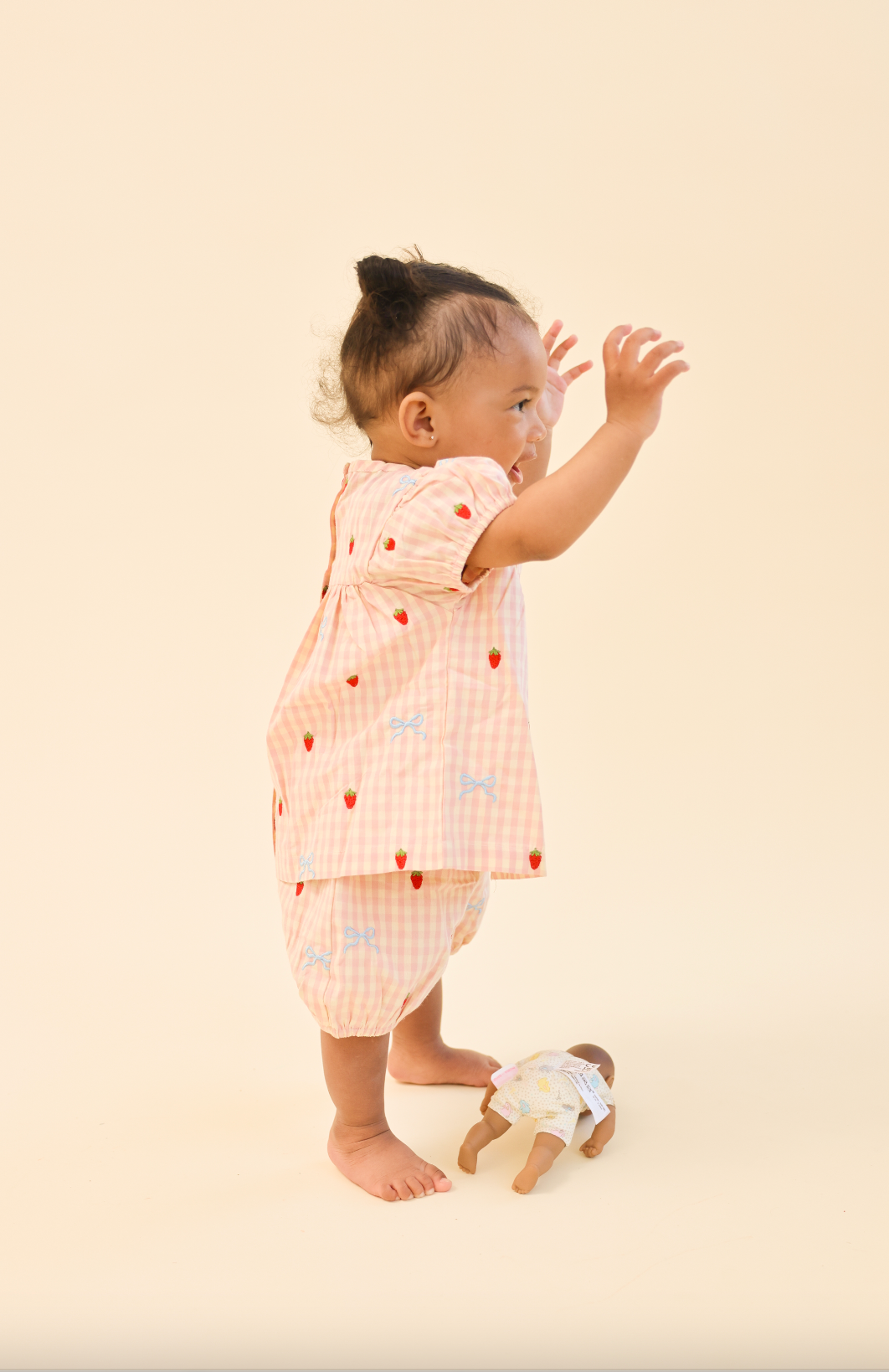 Dolly Bow Baby Set - Gingham
