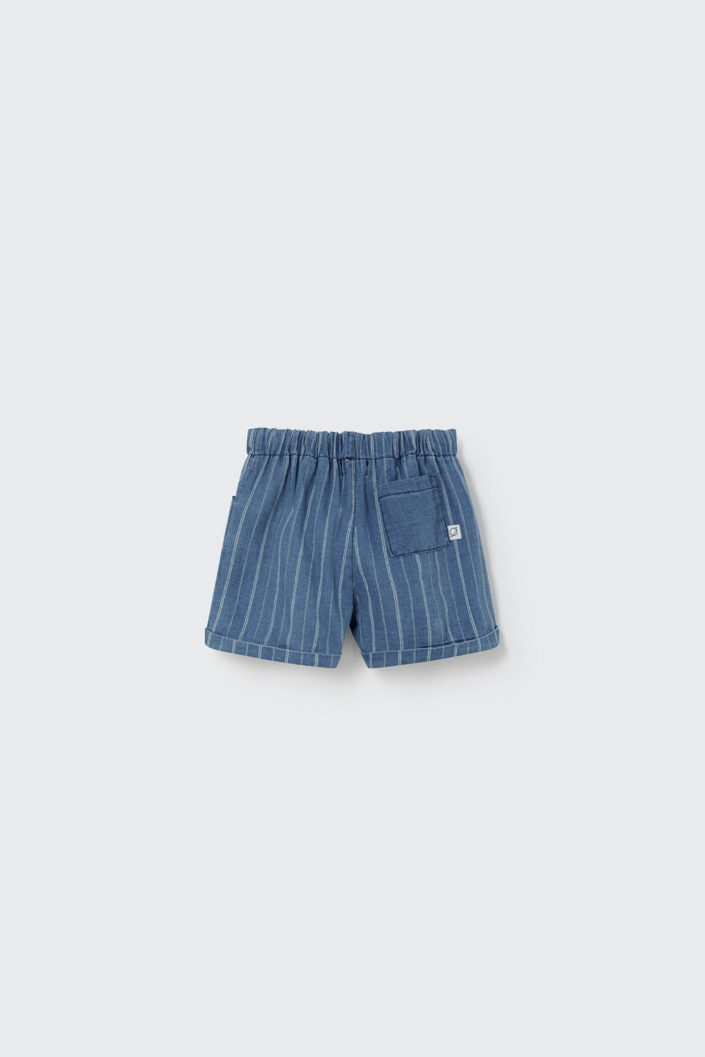 Striped Denim Blue Baby Shorts Set