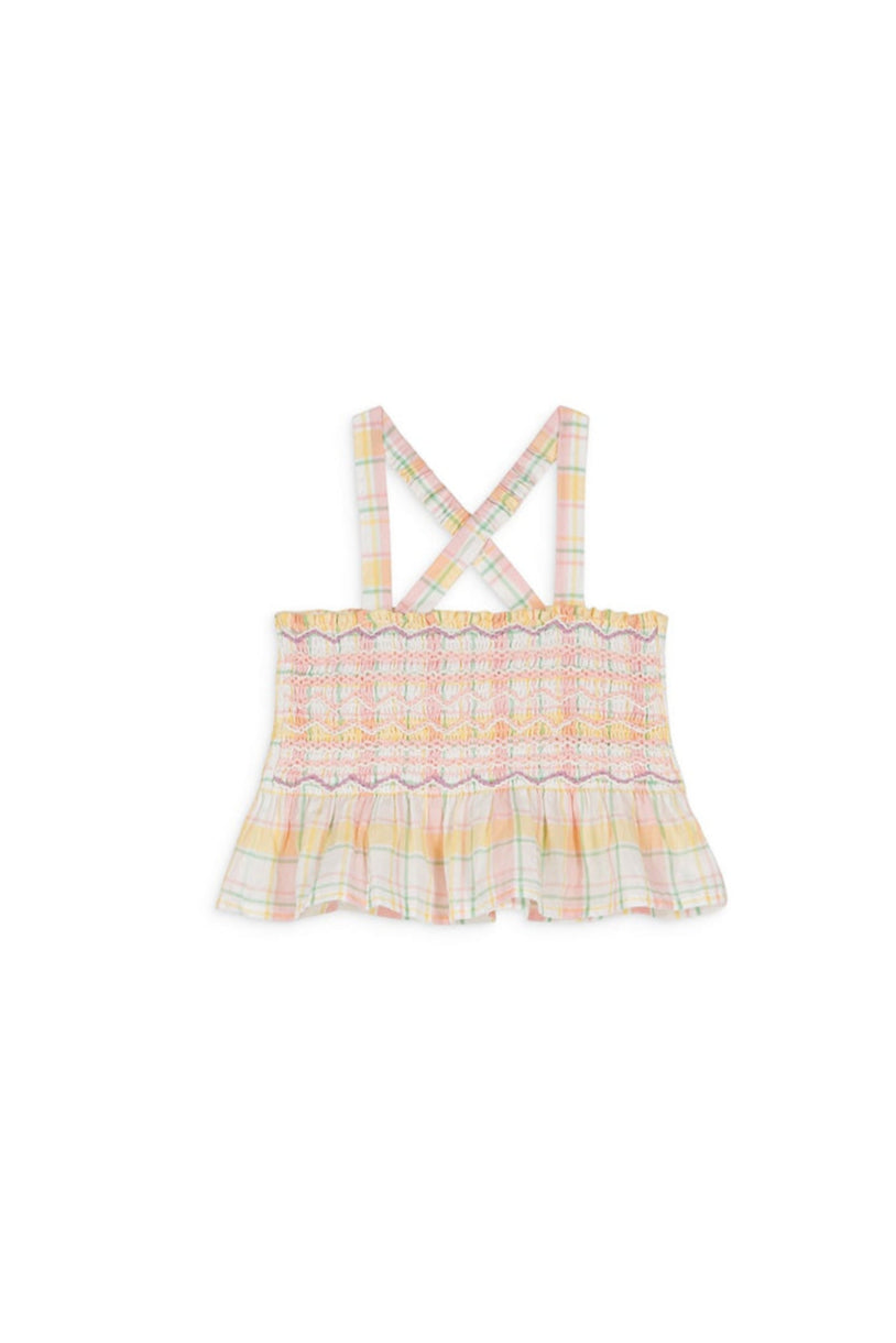 Yellow Positano Checks Set - Florentina Camisole and Vallalois Shorts