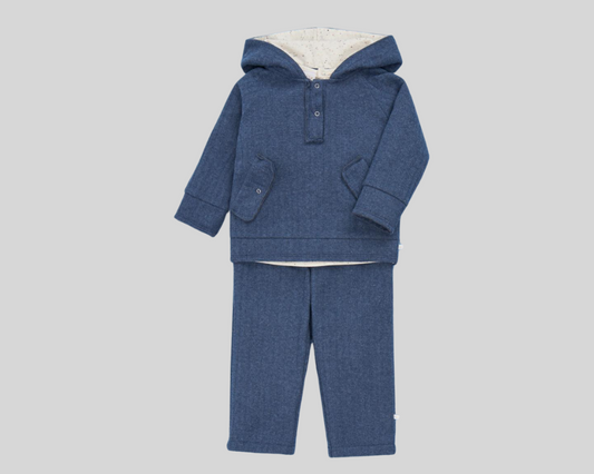 Navy Hooded Sweat Set