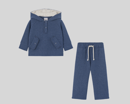 Navy Hooded Sweat Set