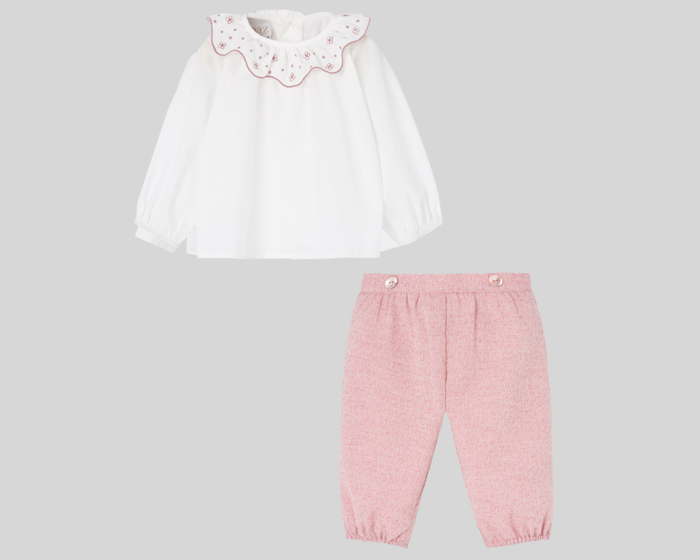 Pink Floral Pant Set "Dama"