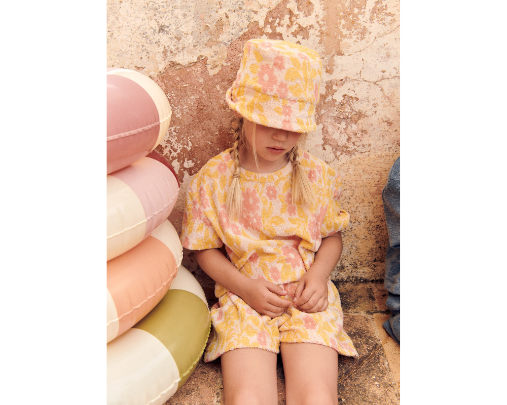 Cream Sunny Genista Terry Kalistee Tee and Clemoune Shorts Set