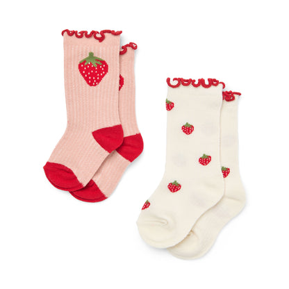 Vigga Pointelle Berry Socks 2 Pack