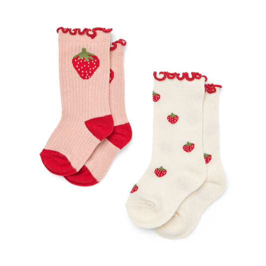 Vigga Pointelle Berry Socks 2 Pack