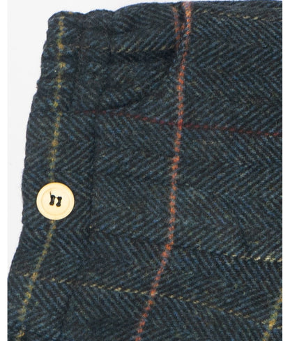 Motorcycle Sweater & Checkered Wool Pants  Set