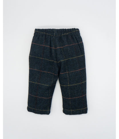 Motorcycle Sweater & Checkered Wool Pants  Set