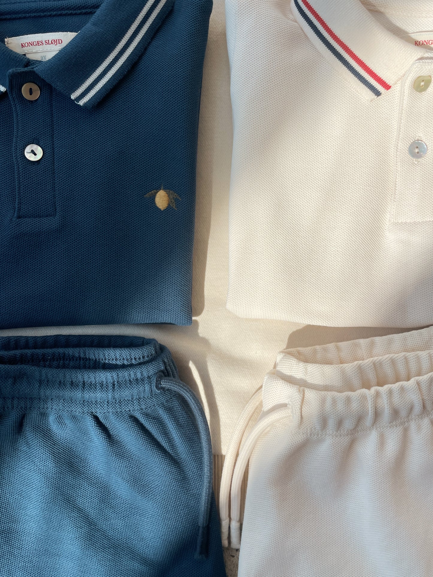 Florian Polo Shorts Set - Antique White