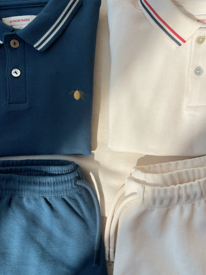 Florian Polo Shorts Set - Antique White