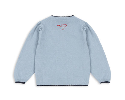 Alexa Knit Cardigan - Blue Fog