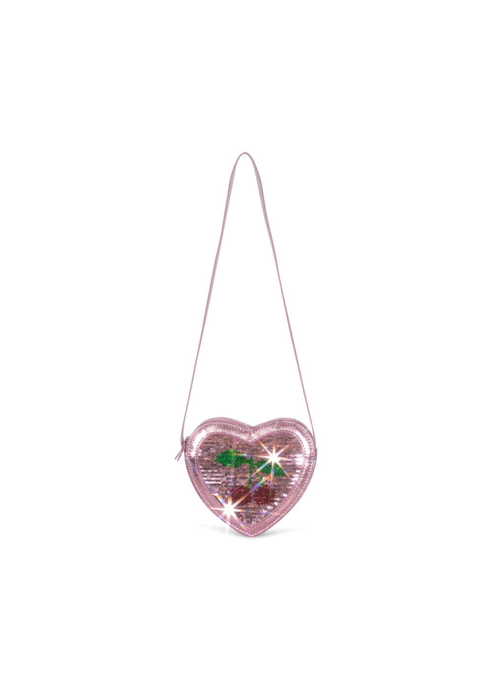 Tut Heart Sequin Purse Bag - Rose