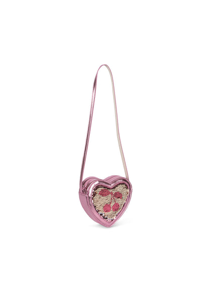 Tut Heart Sequin Purse Bag - Rose