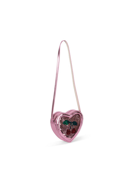 Tut Heart Sequin Purse Bag - Rose