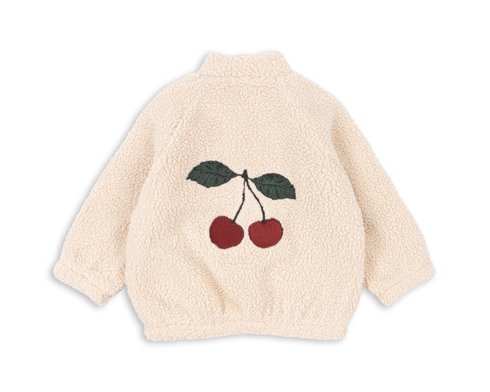 Jazz Teddy Bomber Jacket - Cherry Sand Dollar