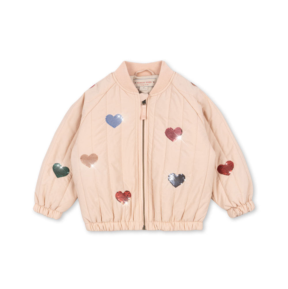 Juno Sequin Bomber Jacket - Cameo Rose