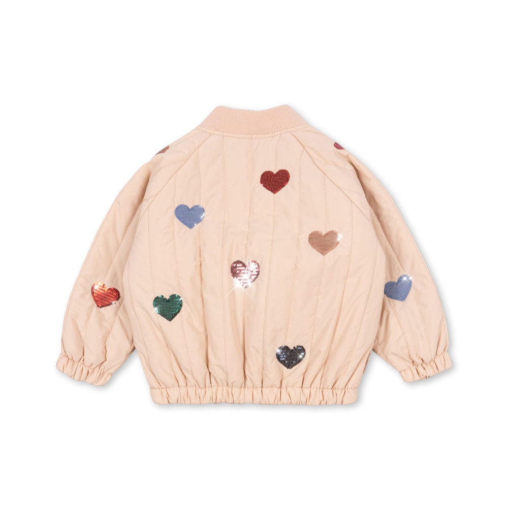 Juno Sequin Bomber Jacket - Cameo Rose