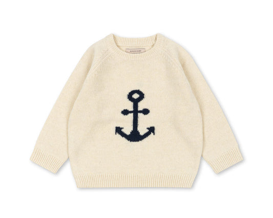 Anchor Wool Knit Sweater - Sailor