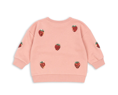 Lou Sequin Sweat Set - Strawberry Mellow Rose
