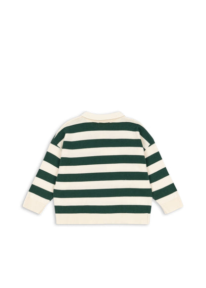 Manis Knit Polo - Pine Grove Stripe