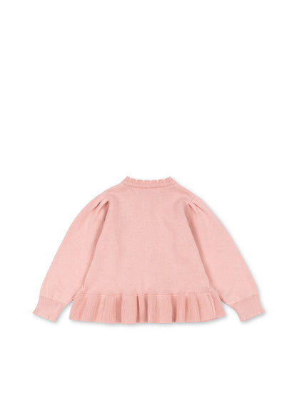 Soliel Heart Cardigan and Skirt Set - Silver Pink