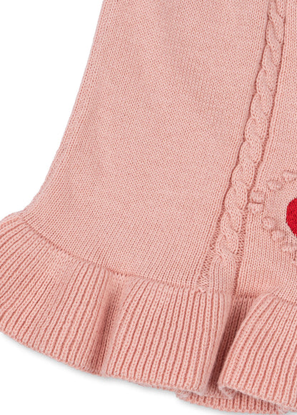 Soliel Heart Cardigan and Skirt Set - Silver Pink