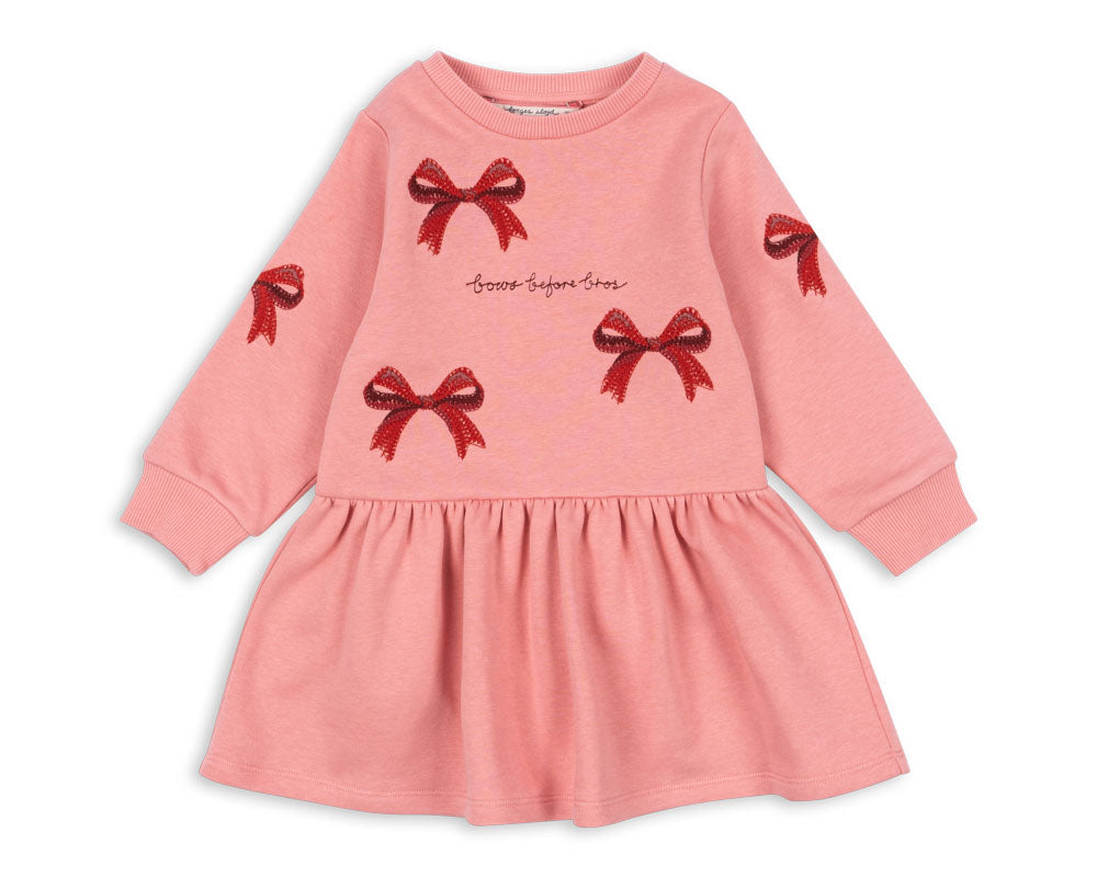 Lou Bow Sweater Dress - Strawberry Ice
