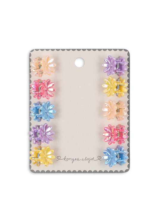 10 Pack Mini Flower Hair Clips