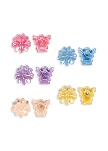 10 Pack Mini Flower Hair Clips