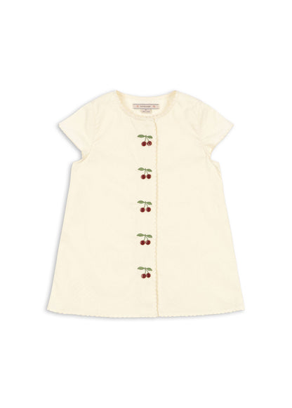 Evia Cherry Dress - Cloud Cream