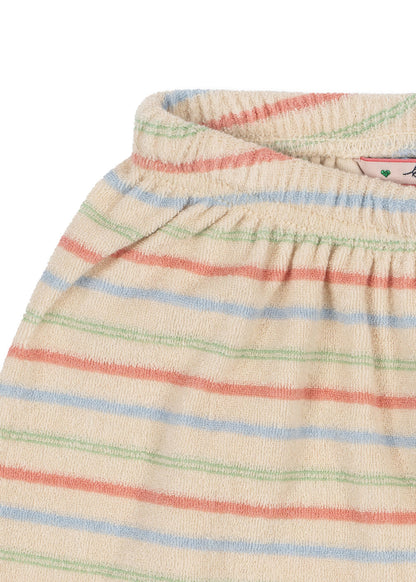 Itty Rib Sweat Short Set - Confetti Stripe