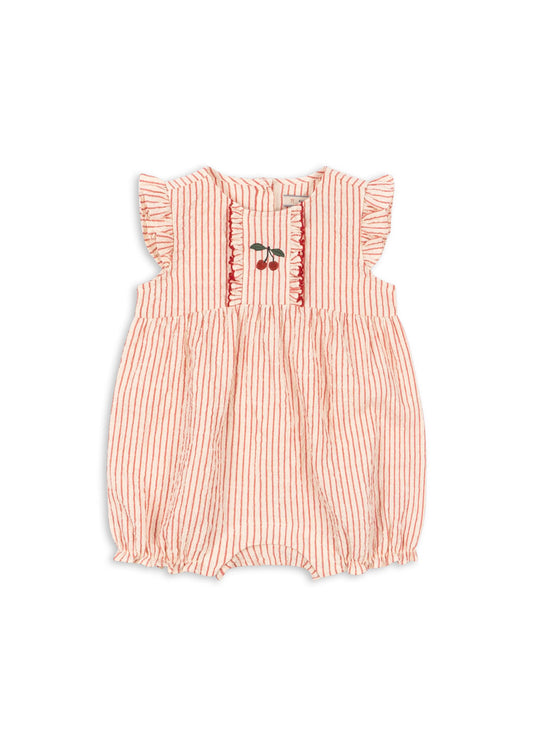 Ellie Frill Romper - Amour Stripe