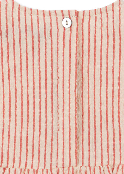 Ellie Frill Romper - Amour Stripe