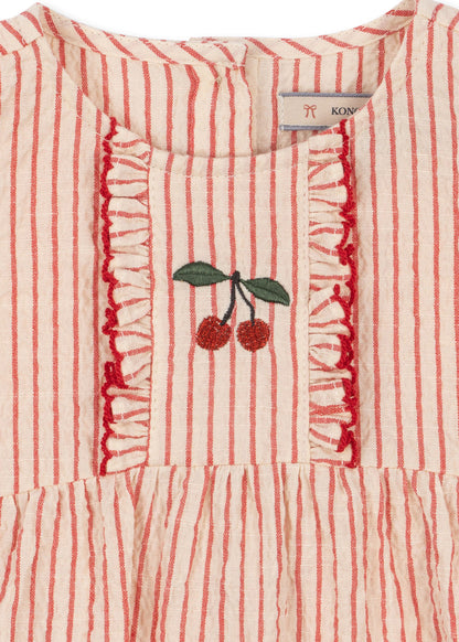 Ellie Frill Romper - Amour Stripe