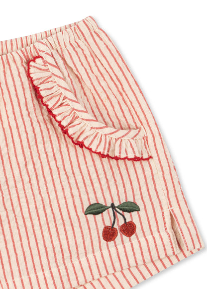 Ellie Frill Shorts Set - Amour Stripes