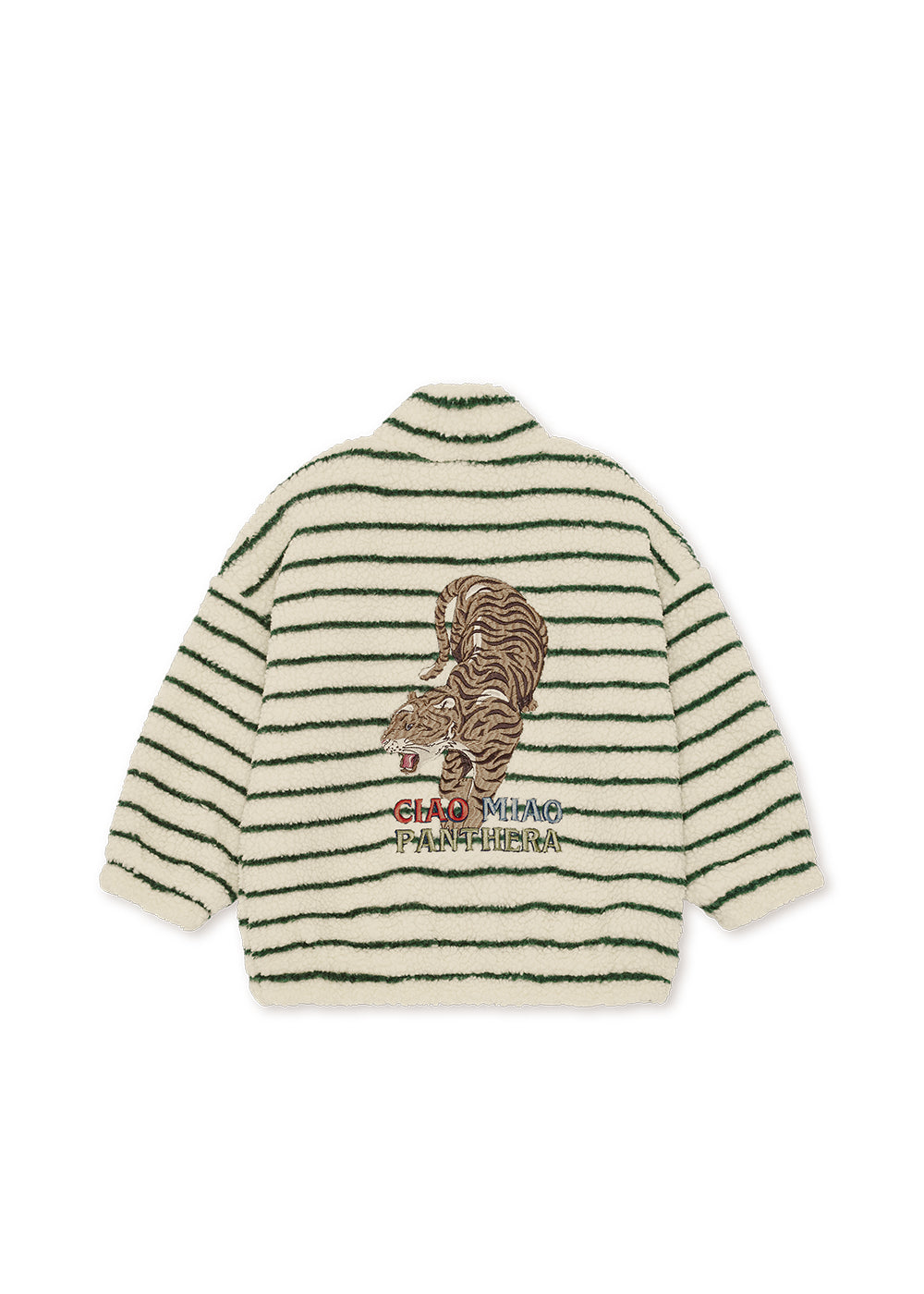 Jody Embroidered Teddy Jacket - Erba Stripe