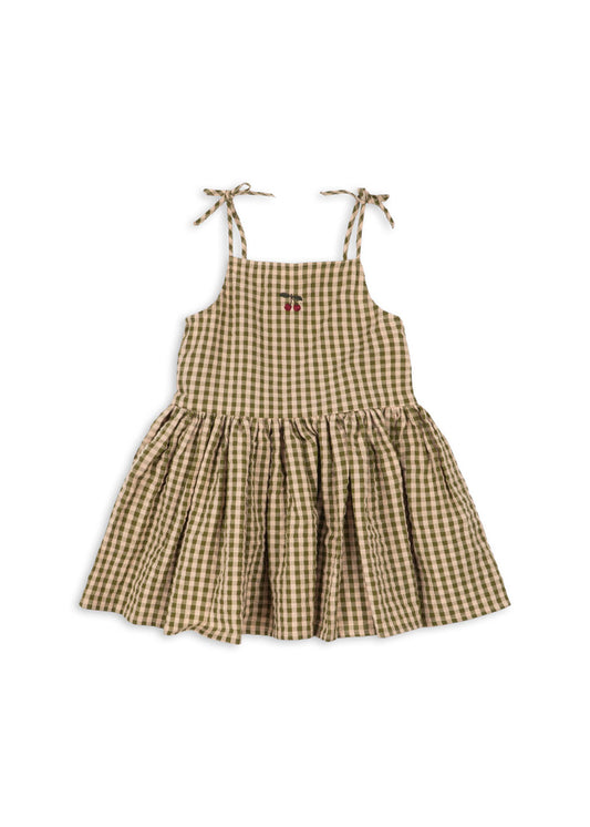 Kim Isotta Dress - Avocado Check