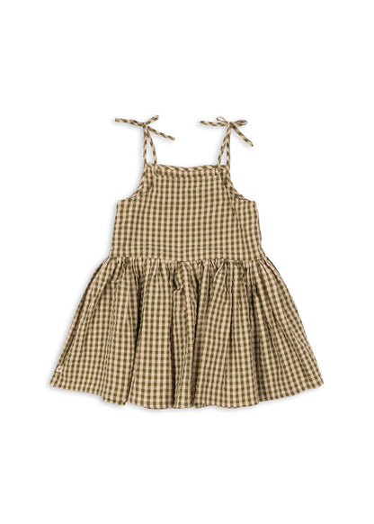 Kim Isotta Dress - Avocado Check