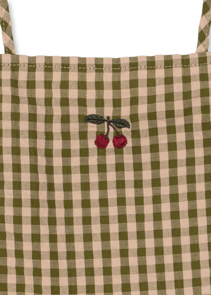 Kim Isotta Dress - Avocado Check