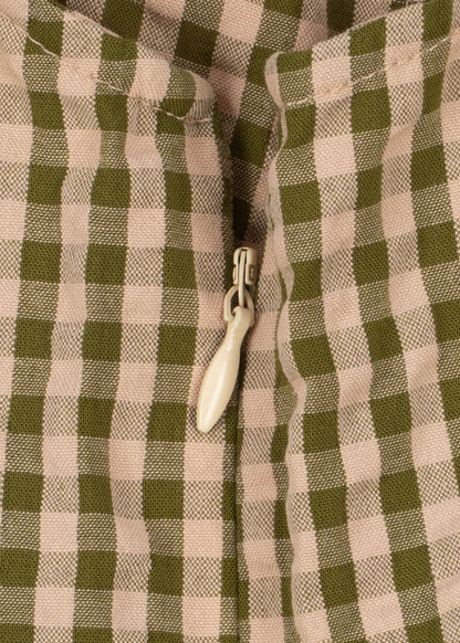 Kim Isotta Dress - Avocado Check
