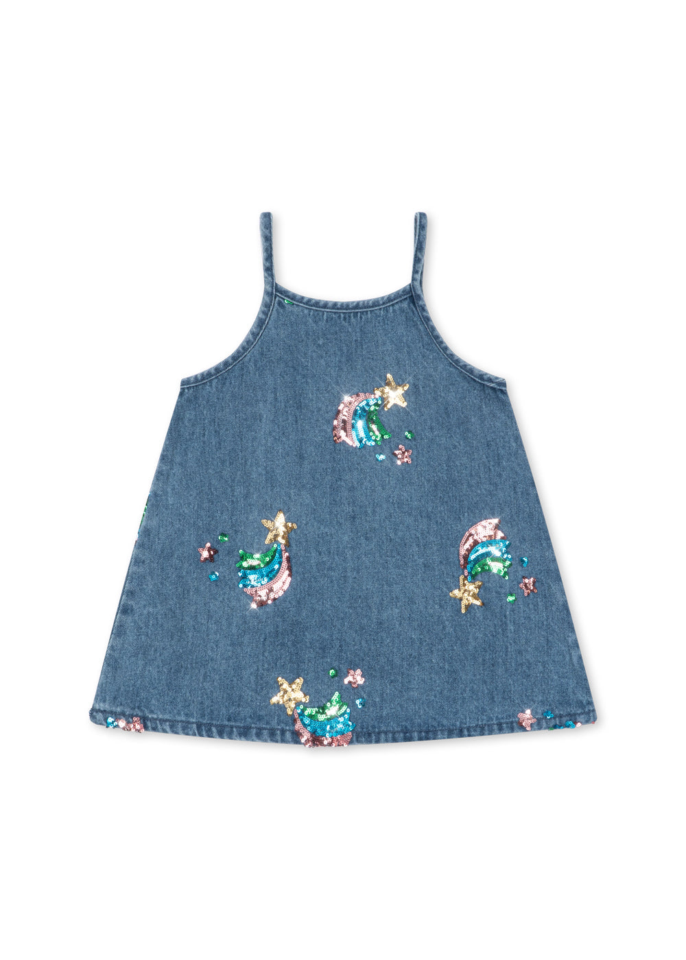 Magot Sequin Strap Dress - Rainbow Star