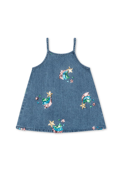 Magot Sequin Strap Dress - Rainbow Star