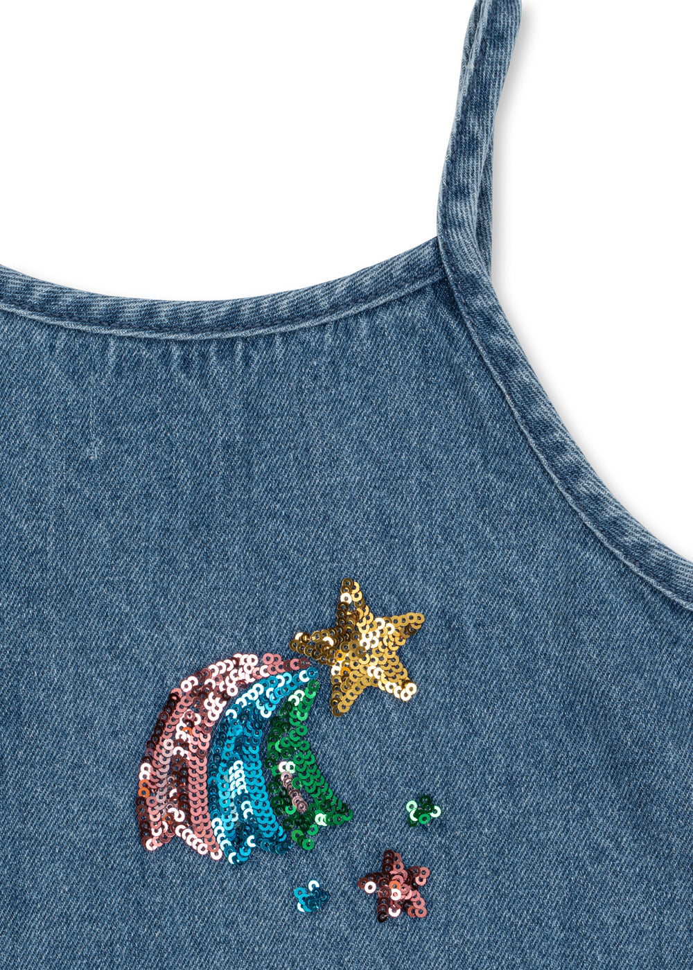 Magot Sequin Strap Dress - Rainbow Star